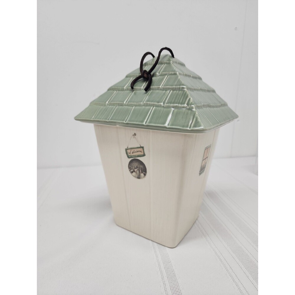 Pfaltzgraff Naturewood Cookie Jar/Cannister Cottagecore Whimsical 1996 Retired